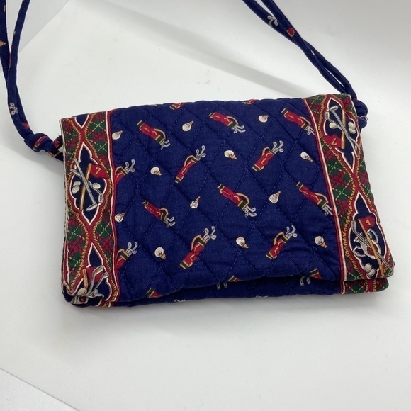 Vintage Vera Bradley Golf Navy Blue Crossbody Mini Bag Retired Pattern - Picture 4 of 11